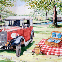 Karen Frampton, New Forest Artist, paintings, greeting cards, murals, slate, Hampshire, UK